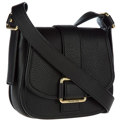 michael kors black leather messenger crossbody 1 295|micheal Kors crossbody bags.